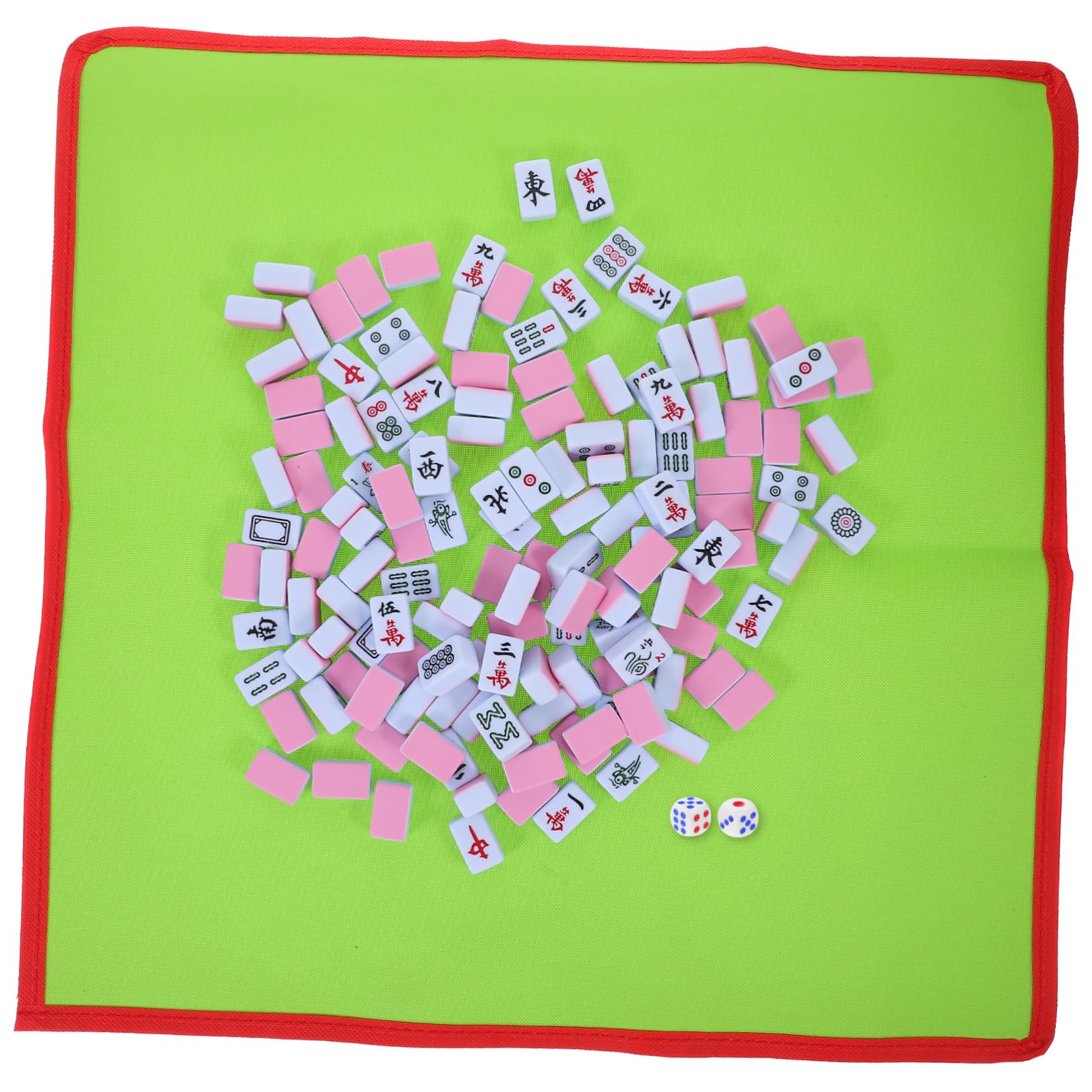 ibasenice 1 Set Petit Kit de Mahjong Portable Jeu de Mahjong Chinois Pratique pour Réunions de Famille et Jeux de Table