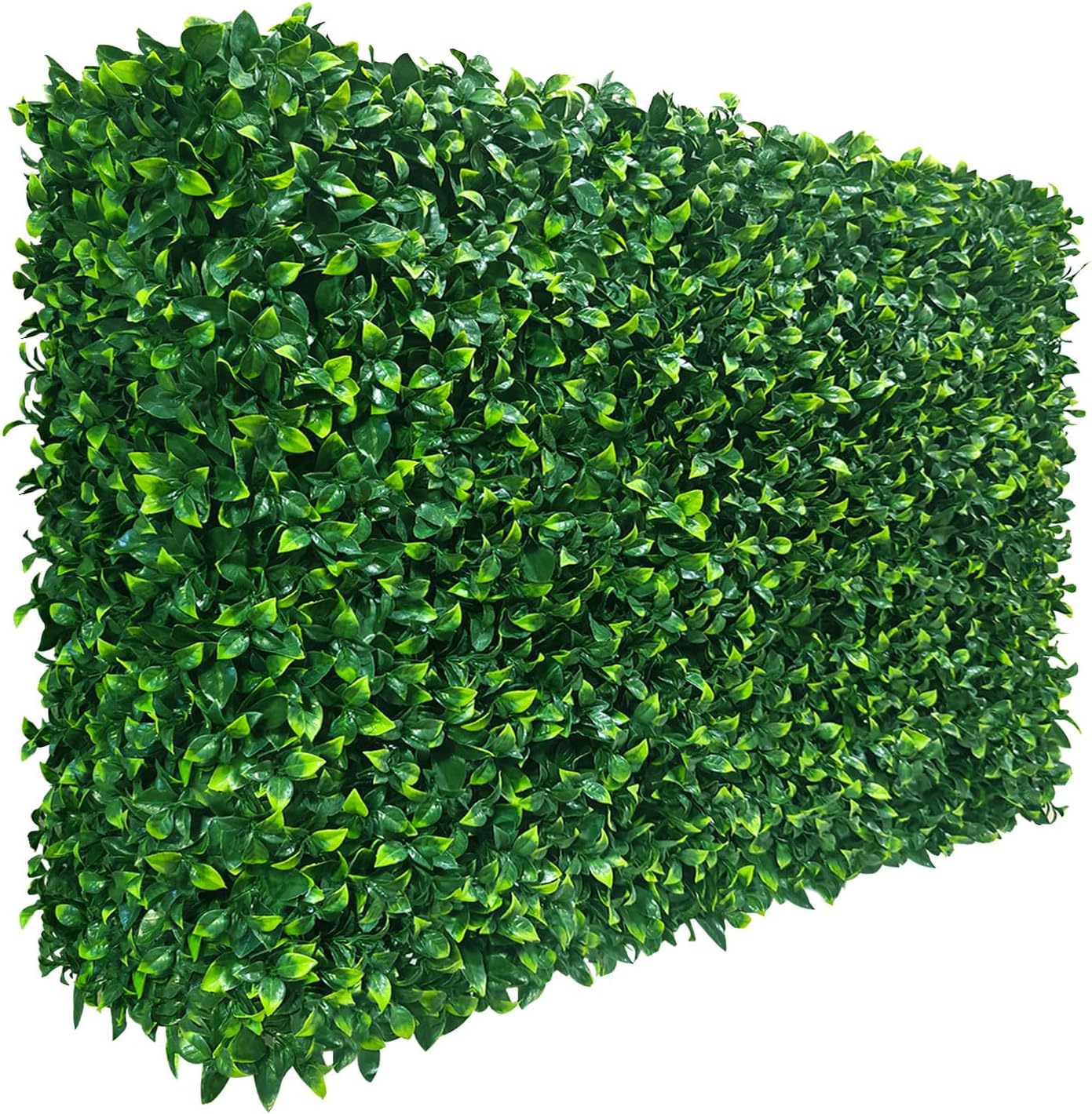 Artificial Hedge Wall with Ligustrum Ficus Leaf Mat Panels, Green Wall, UV Protected Faux Foliage, Privacy Screen for Indoor Outdoor Garden Decor 32" Height*49Width*14" Deep