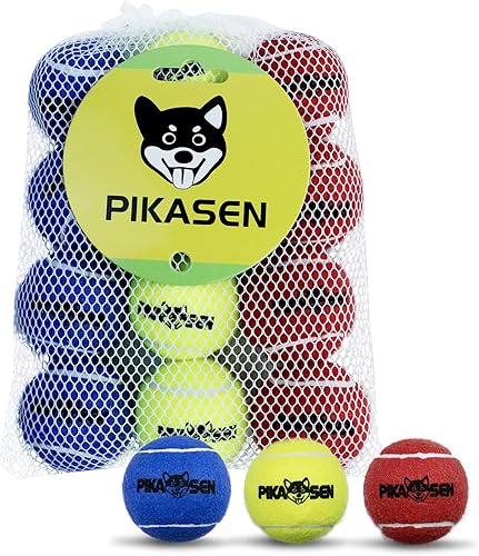 Pelotas de tenis chirriantes para jugar con mascotas en 3 tamaños, pelotas fuertes de primera calidad para perros y cachorros para entrenar, jugar y