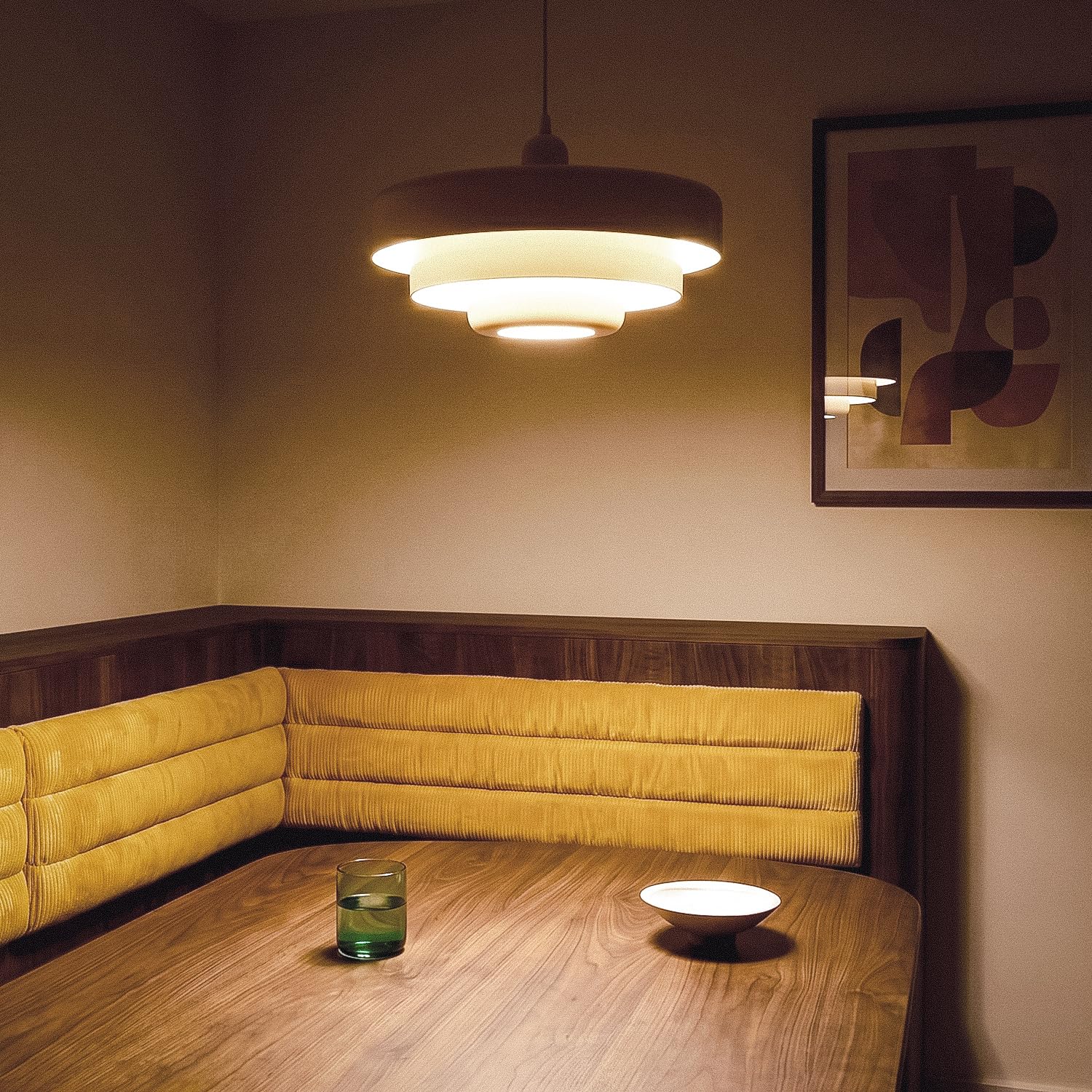 LEDKIA Lámpara Colgante Metal Noa Beige ø35 cm