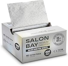 Embossed Hair Foil Pop-Up Sheets – 400 Pre-Cut Sheets (13cm x 27cm) for Hair Coloring, Highlighting & Bleaching – Non-Slip, Professional Salon-Quality Foils