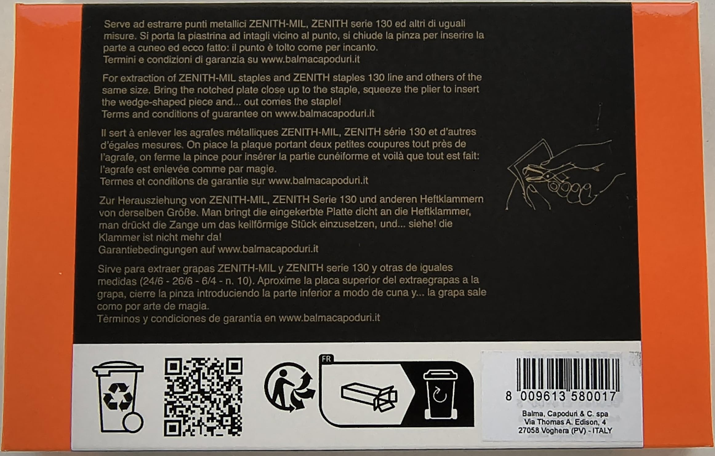 Levapunti ZENITH art. 580 Gold