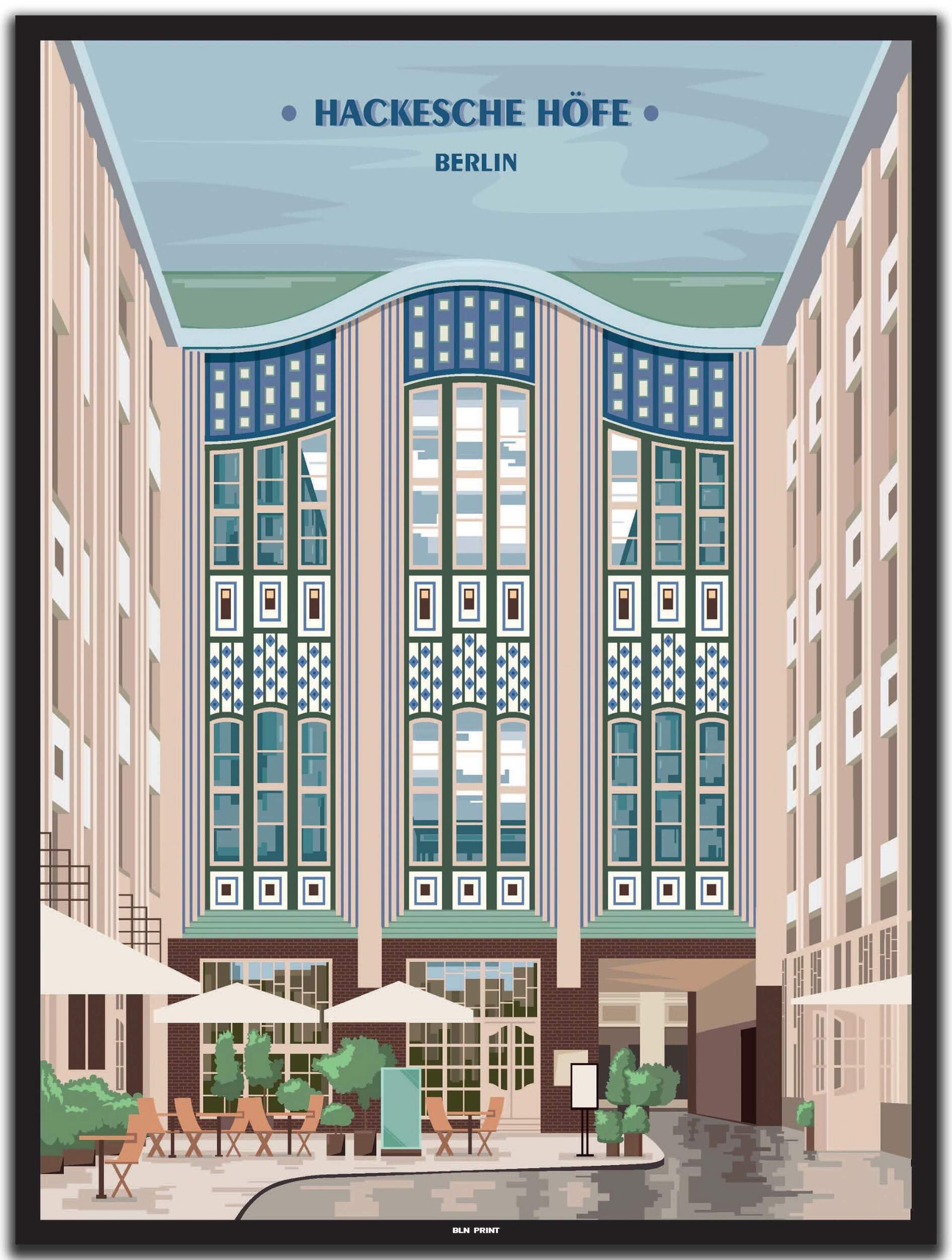 BLN PRINT Środek: motyki (4) - plakat podróżny w stylu vintage