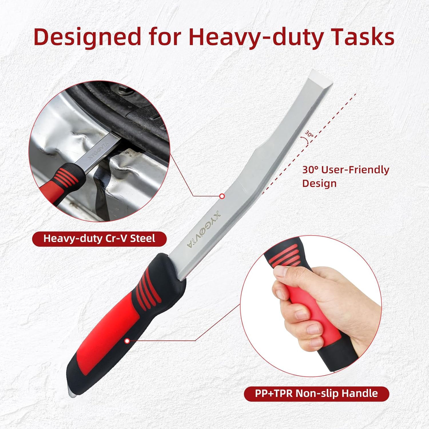 3-Piece Seam Buster Splitter Tool Set - Heavy Duty Body Panel Removal Spot Weld Cutter with Shock-Dampening Grip, Tools for Autobody Collision Repair, Welding, Car Doors