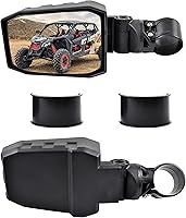Vista 5 de SAUTVS Espejos laterales retrovisores ajustables para Can-Am Maverick X3, diseño más amplio, espejos laterales convexos transparentes plegables