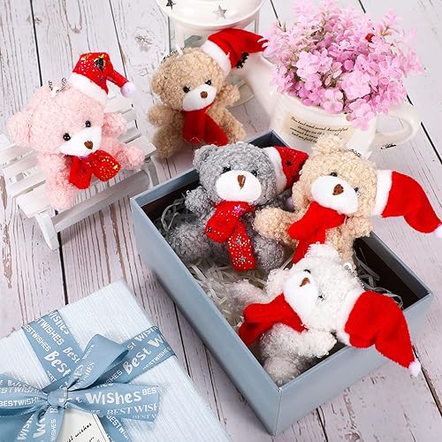 Miniatura 2 de 12 piezas de mini animales de peluche a granel de 4 pulgadas de oso de graduación para rellenar huevos de Pascua para niños, cumpleaños, carnaval,