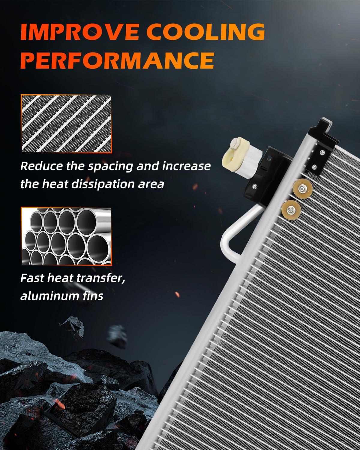 4904 Air Conditioning A/C Condenser Fit for Ford Ranger 1998-2011,for Mazda B2500 1998-2001,for Mazda B3000 1998-2007