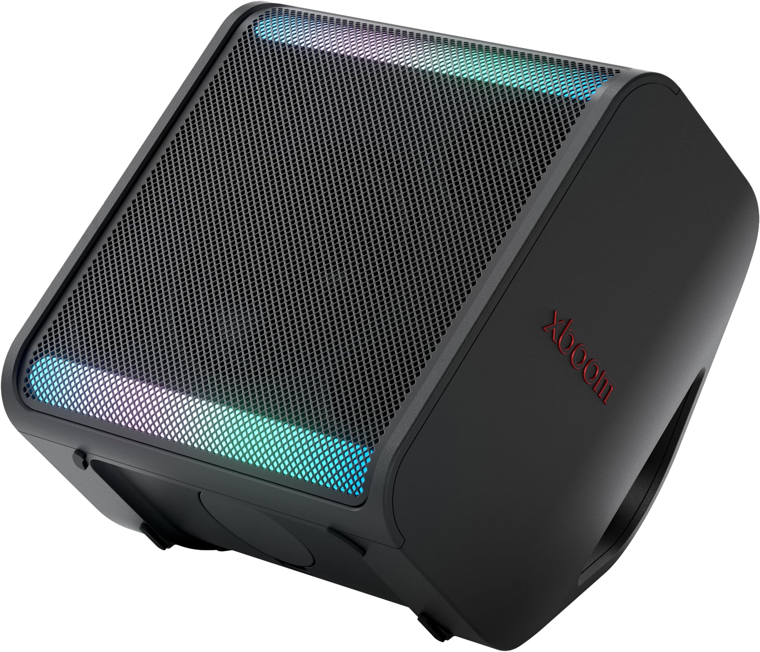 xboom STAGE301 Bluetooth Speaker by will.i.am, 6.5โ woofer and Dual 2.5โ midrange Drivers, up to 11 Hours of Playback, Multi-Mounting Design, IPX4 Water Resistant, xboom Lighting, Black