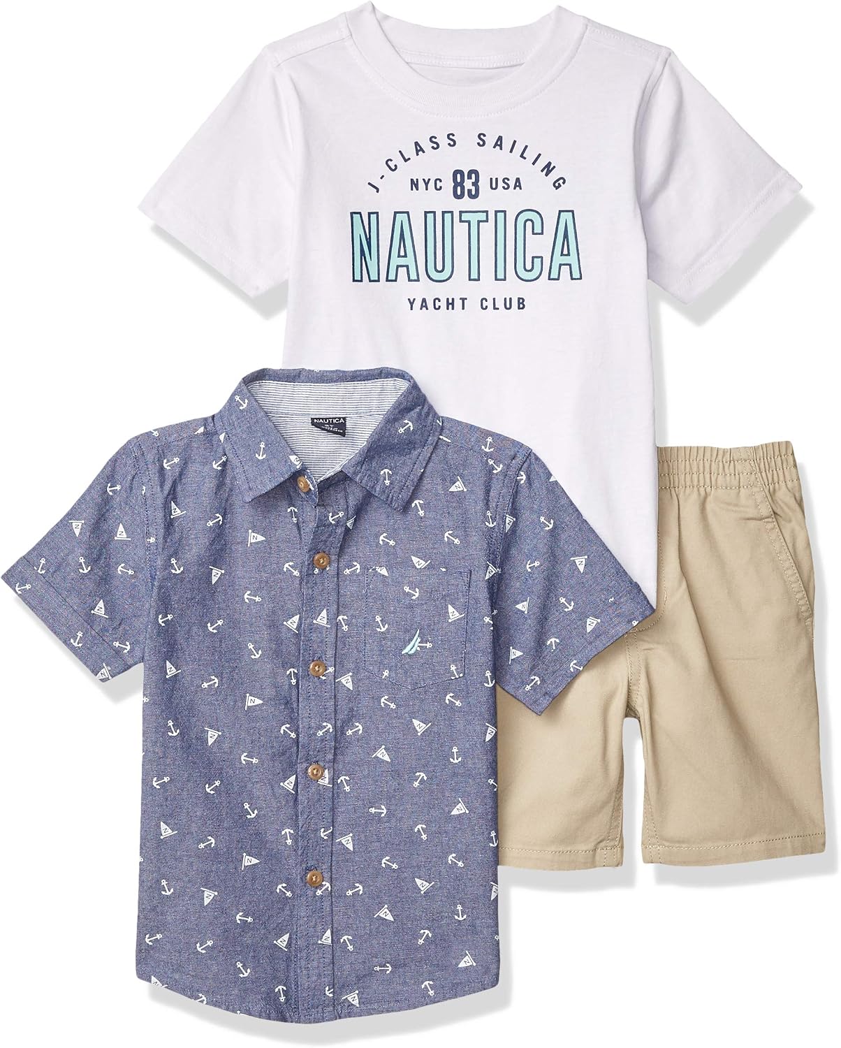 Nautica boys Shirt Shorts Set