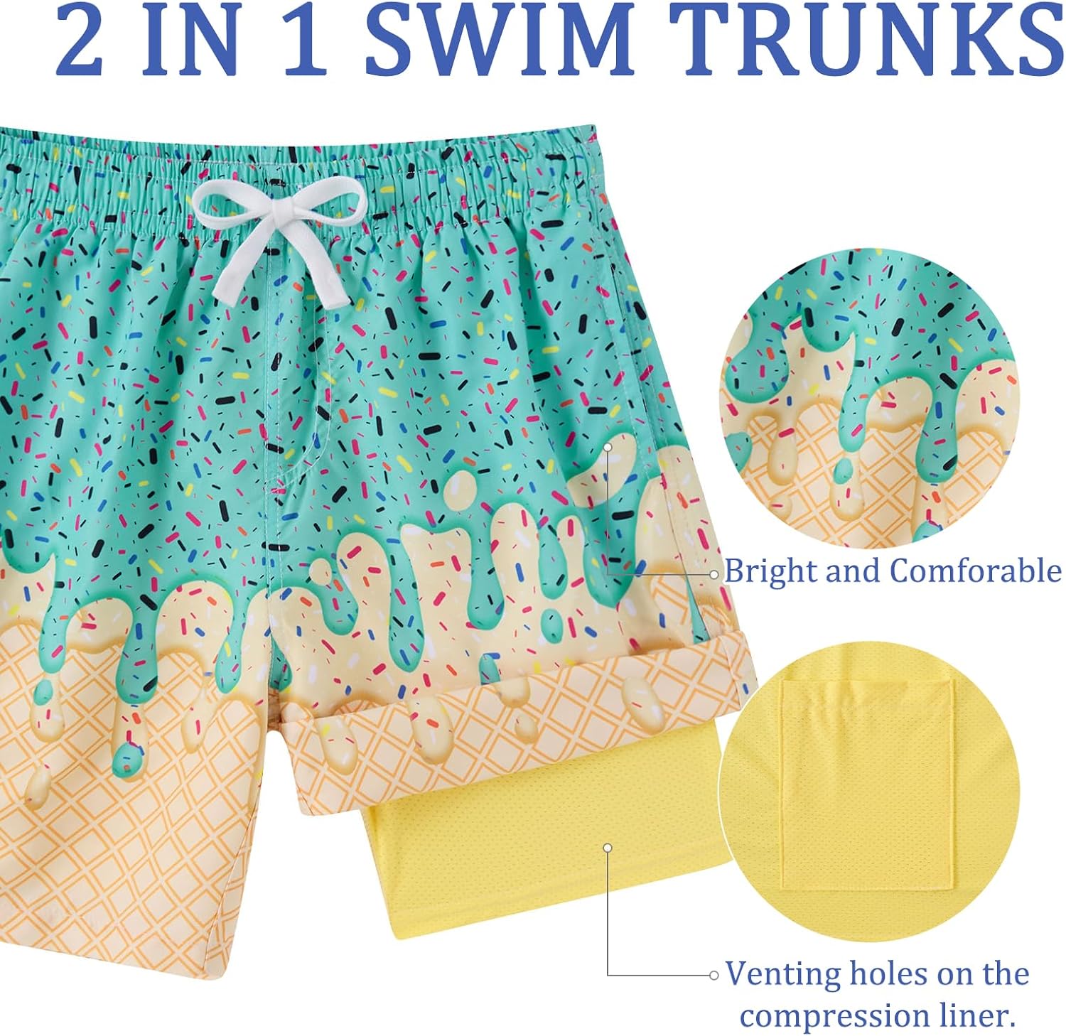 westwolf Boys Swim Trunks with Compression Liner Casual Bathing Suit for Kids Swim Shorts 6-18 Years - Image 4