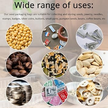 50Pcs Seed Packet, Self-Adhesive Small Envelopes, White Seed Envelopes