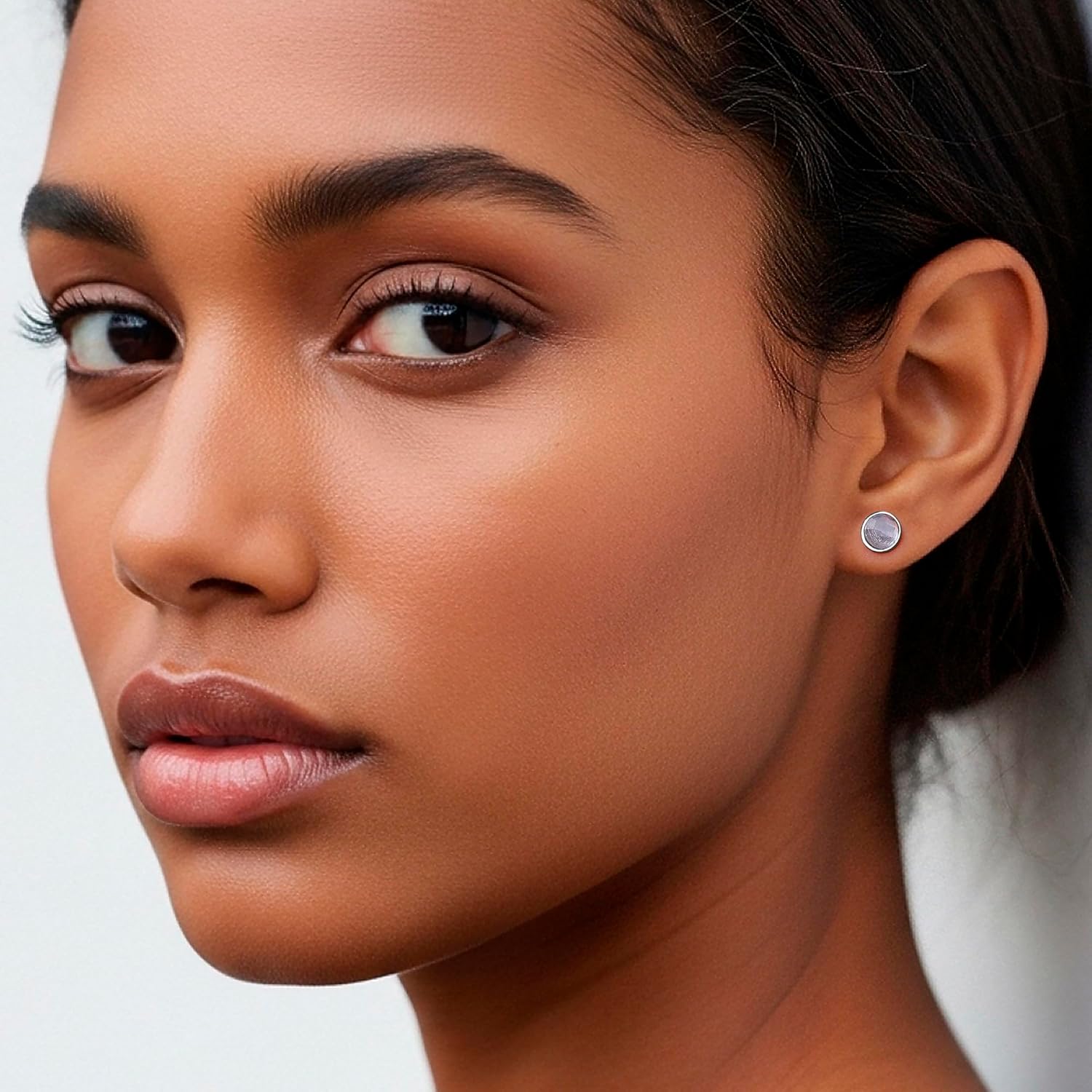 925 Sterling Silver Aqua Blue CZ Stud Earrings in Bezel Setting, Earrings for Women, Cz Jewelry, Classic Everyday Studs - Image 6