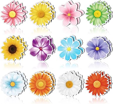 Xuhal 24 Pieces Fridge Flower Magnets for Fridge Car