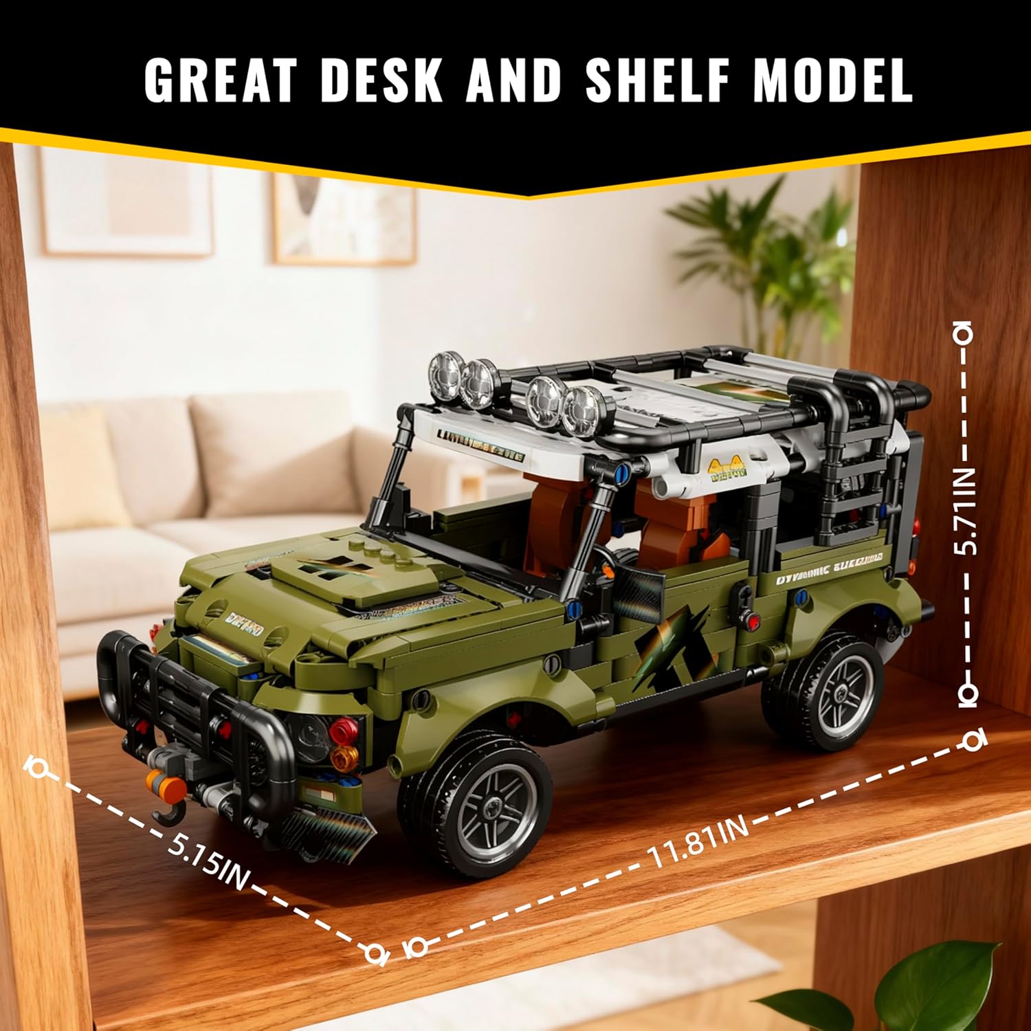 Technic Off-Road Car Building Sets Easter 768 PCS Pull-Back Hard Off-Road Car Model 1:14 Scale Creative Construction Display Gift Christmas Birthday Ages 14+