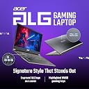 Acer ALG, Intel Core5-210H Processor, NVIDIA GeForce RTX 3050-6GB DDR6, 16GB RAM, 512GB SSD, FHD 15.6"/39.62cm, 144Hz, Win11H [Office 2024+M365 Basic], Steel Gray, 1.99 Kg, AL15G-53, Gaming Laptop gallery image