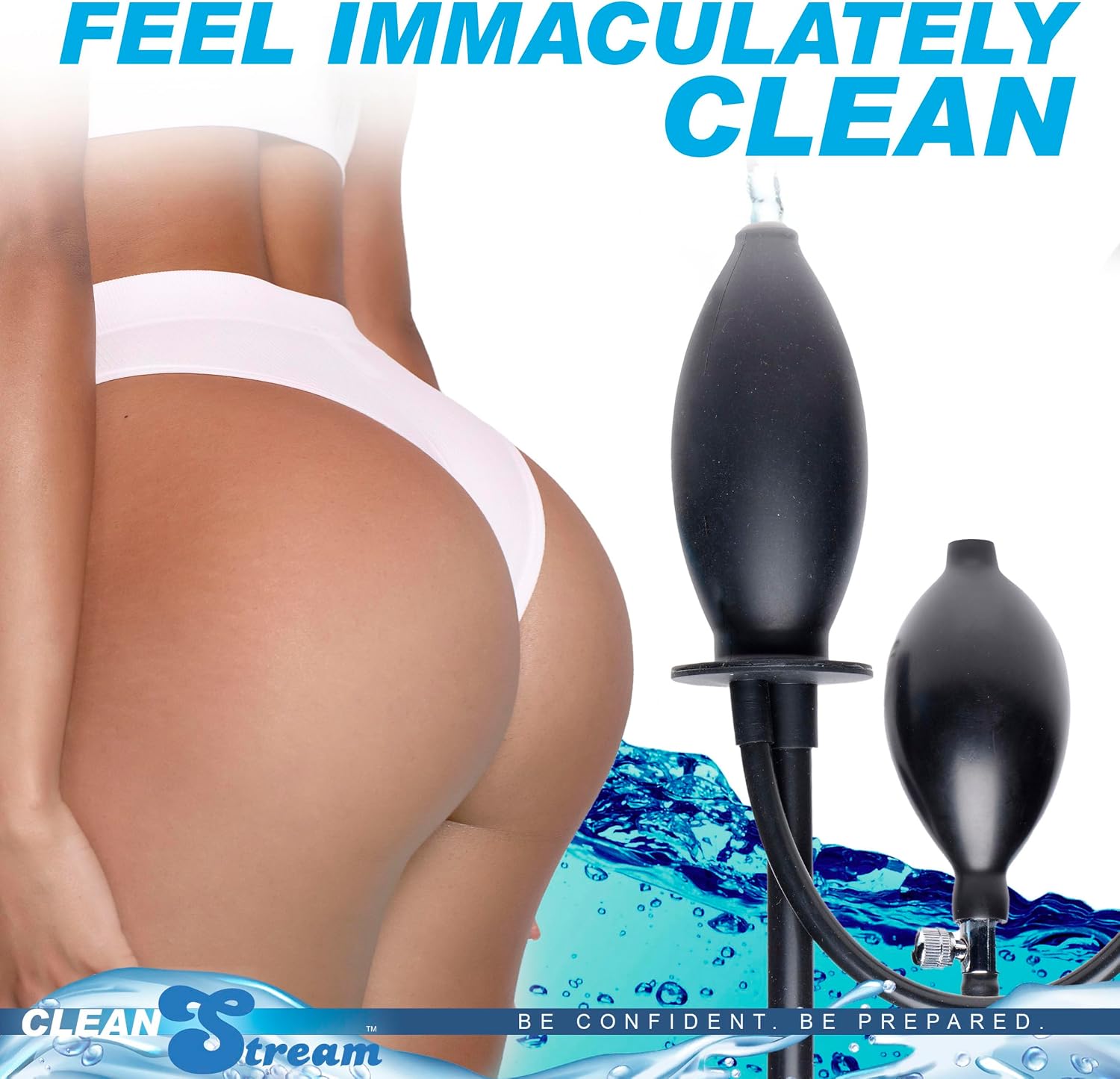 Cleanstream Inflatable Enema Plug, Reusable Latex Free Silicone Enema with Hand Bulb and Flared Base, Comfortable Colon Cleansing For Women and Men, Portable and Easy to Use Cleaner, 1 Plug