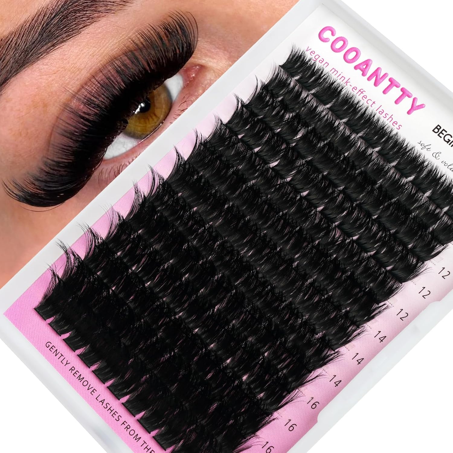 Fluffy Lash Clusters 200D Mink Mega Volume Eyelashes Clusters 10-18mm Fluffy Lash Clusters 200D Mink Mega Volume Eyelashes Clusters 10-18mm