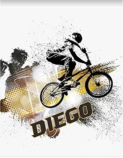 Estor juvenil personalizado BMX con nombre | Estor freestyle moderno para habitación niño o adolescente | Cortina enrollable deportiva a medida | Estores Iroa (90x150)