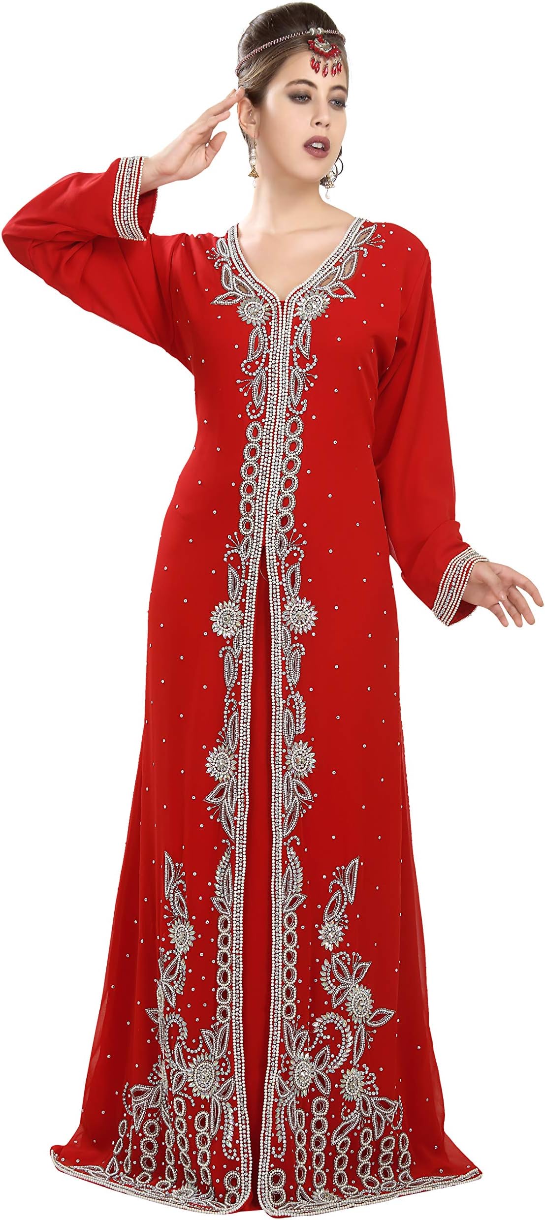Maxim CreationDubai Jalabiya Modern Hijab Islamic Kaftan Haute COUTRE Designer Abaya Robe 5243