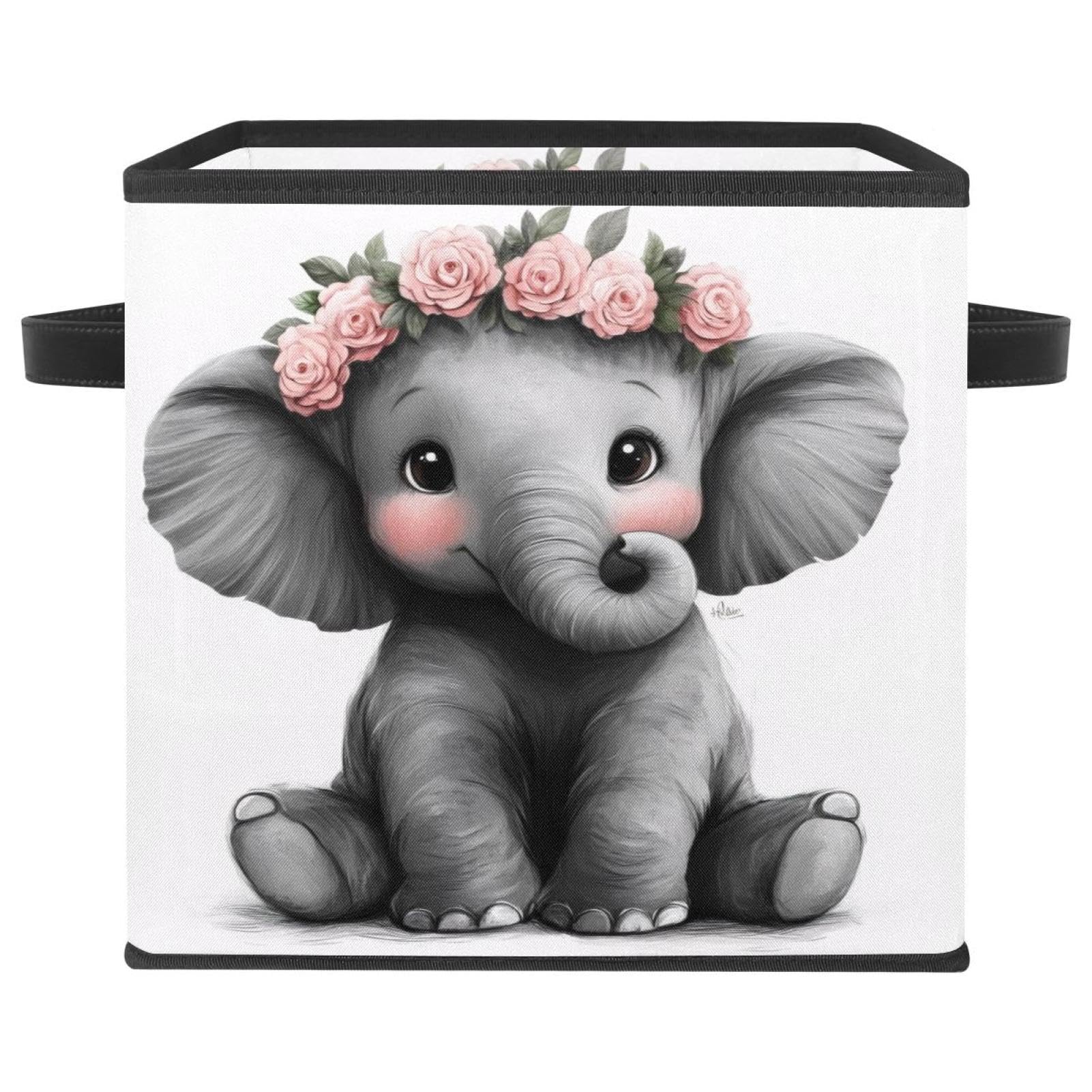 Grand cube de rangement pliable en tissu Oxford avec poignées