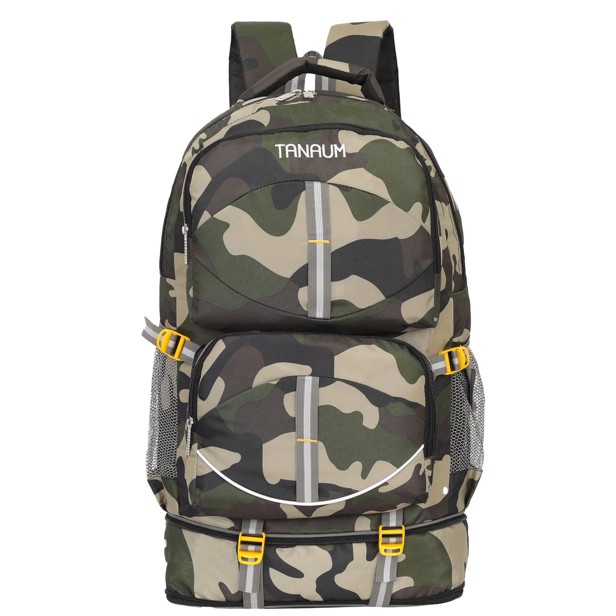 TANAUM rucksack bags 50 litres travel bag for unisex tourist bag travel backpack for hiking trekking Bag for outdoor camping thames bag with 1 Year Warranty (ARMY PRINT)-image-39