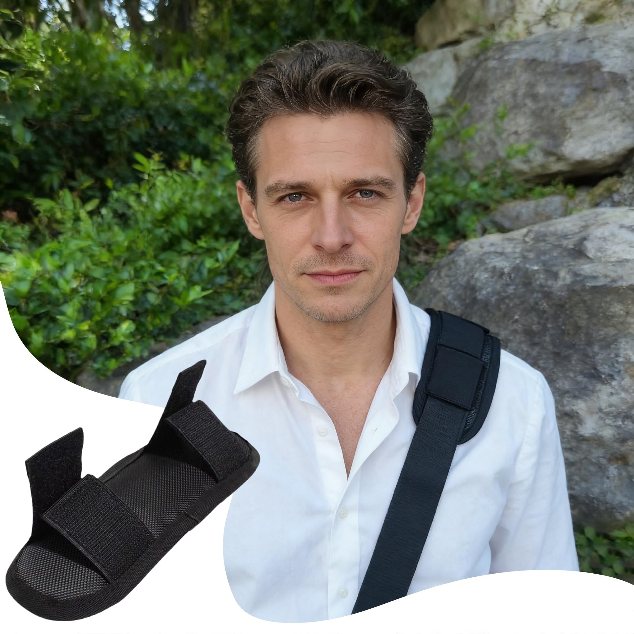 Lot De 4 Coussinets D'épaule Universels – Tissu Oxford, Mousse Mémoire Et Maille Ventilée – 20 X 7 Cm – Antidérapant – Compatible Sacs Et Guitares