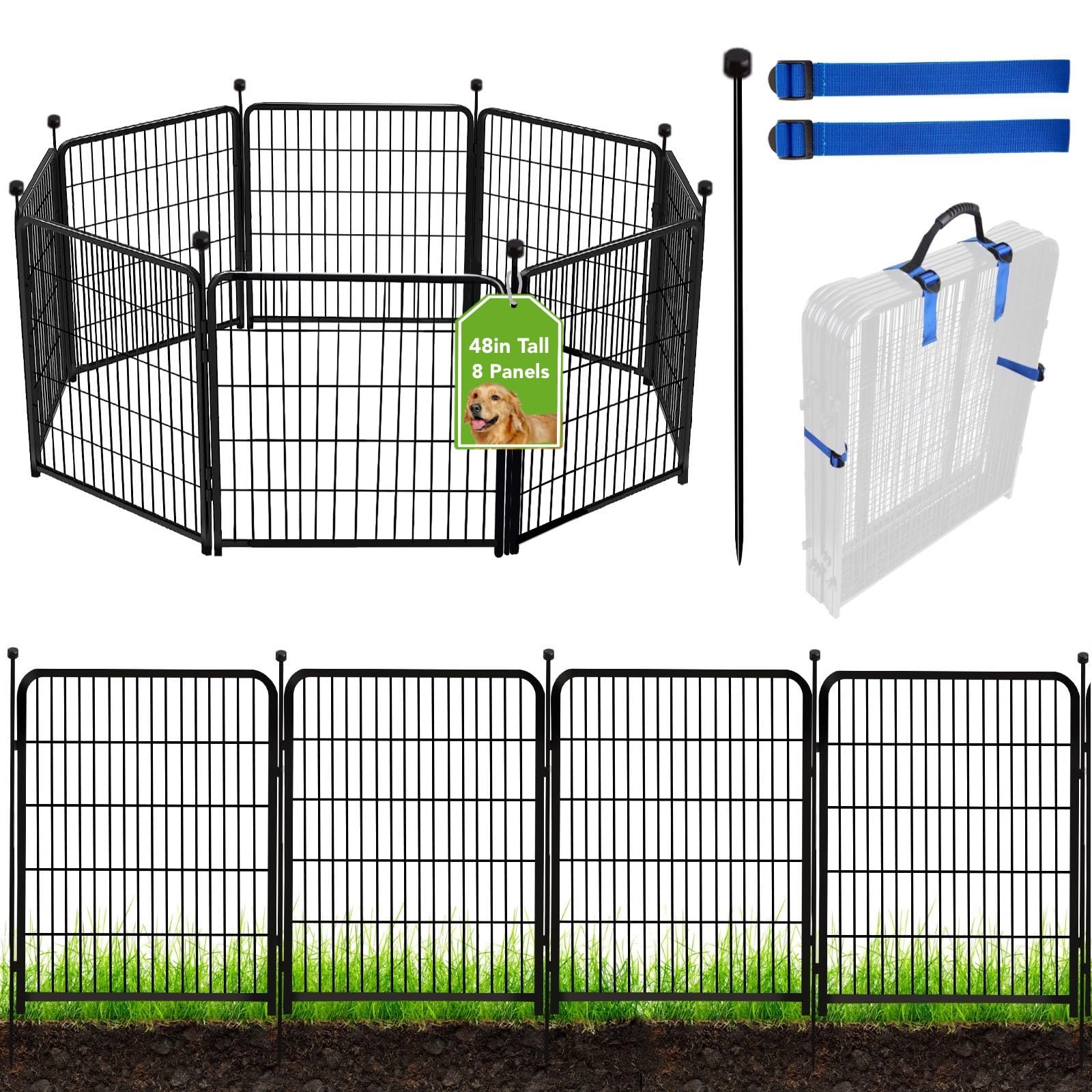 ADAVIN 48-in Garden Fence Panels