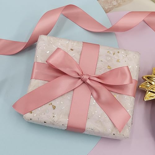 Miniatura 9 de BAORJCT Cinta de satén rosa de doble cara para envoltura de regalos, cinta de regalo de boda, baby shower, niña, día de la madre, 6 colores, cinta