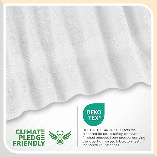 Miniatura 8 de Martex Juego de toallas de lujo de 6 piezas, 2 toallas de baño, 2 toallas de mano y 2 toallas faciales, 100% algodón hilado en anillo de 600 GSM,