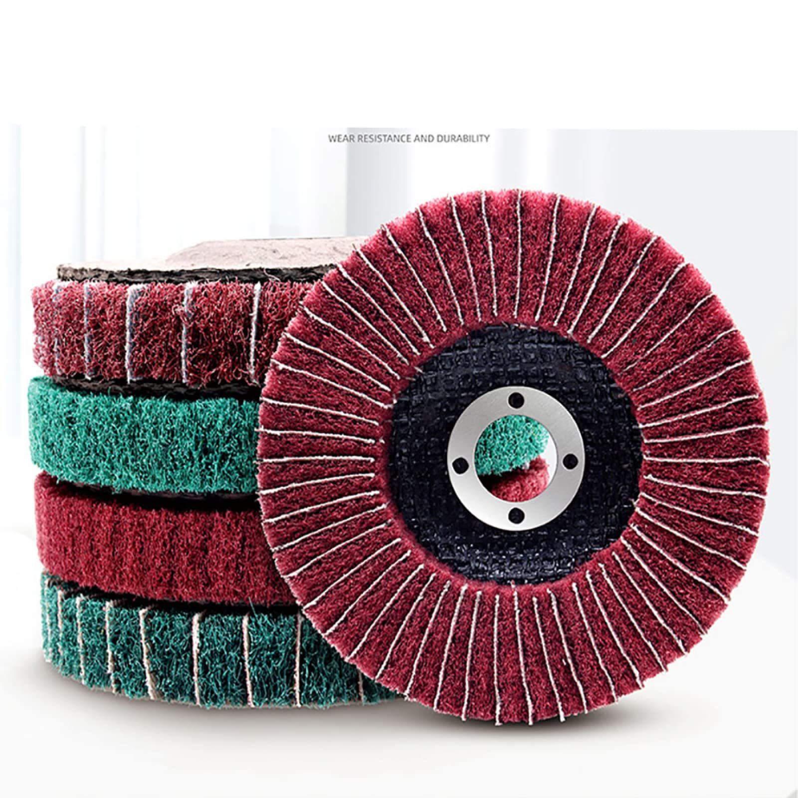Disco de pulido fibra nailon 125 mm y disco Scoupad no tejido 5 pulgadas