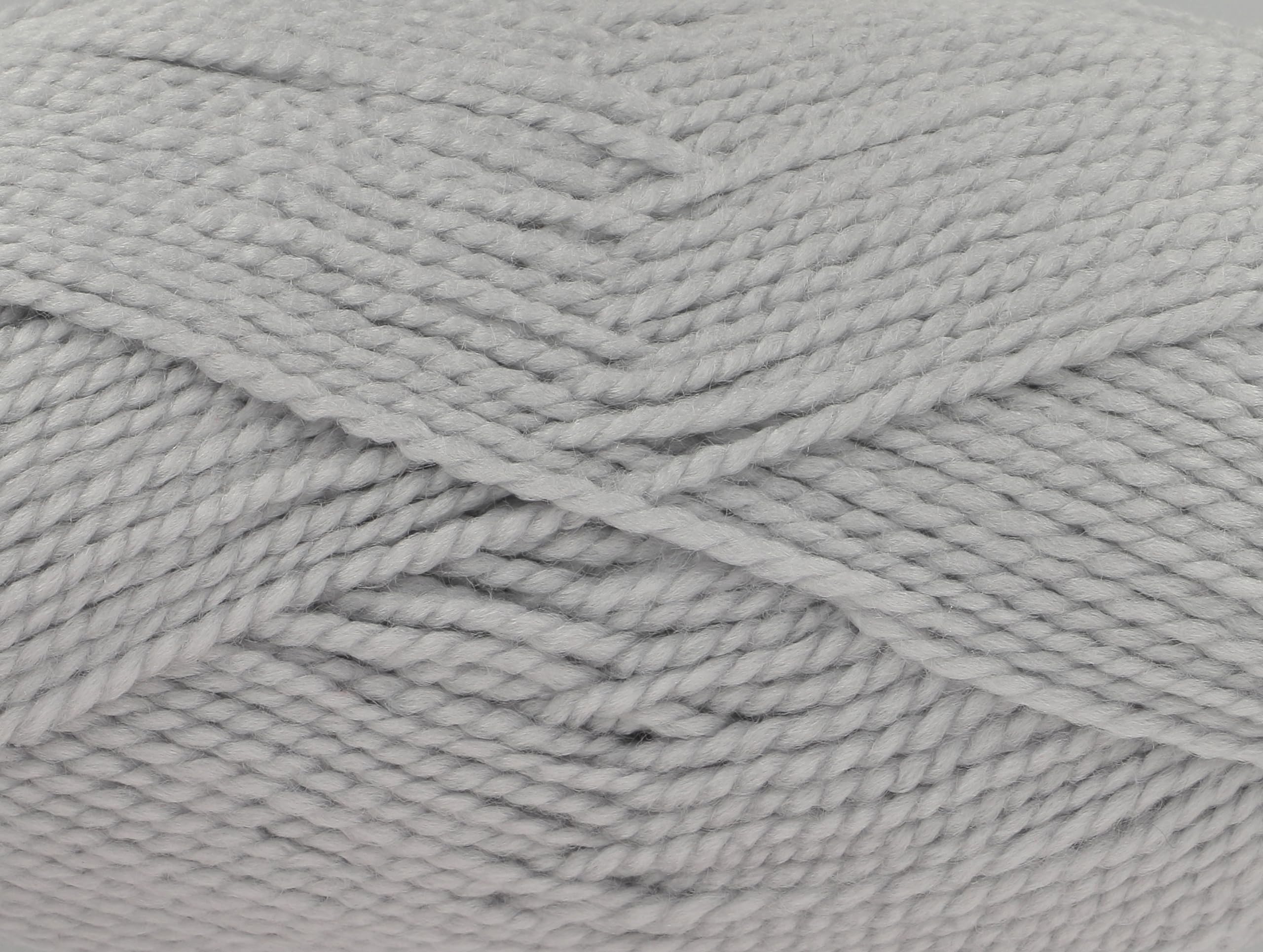 King Cole Big Value Chunky Knitting Yarn 100g Ball - Premium Acrylic - Perfect for Quick Knit Jumpers, Blankets & Accessories (3640 Silver)