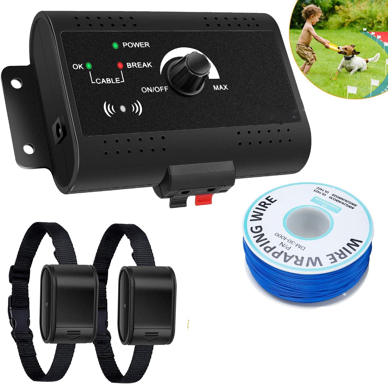 iMounTEK Electric Dog Fence Wireless Dog Fence for Dogs