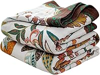 Vista 71 de Cobija para cama de estilo bohemio, 100 % algodón, ultra suave, edredón rústico, cobija de otoño, estampado floral, decoración de granja, cobija