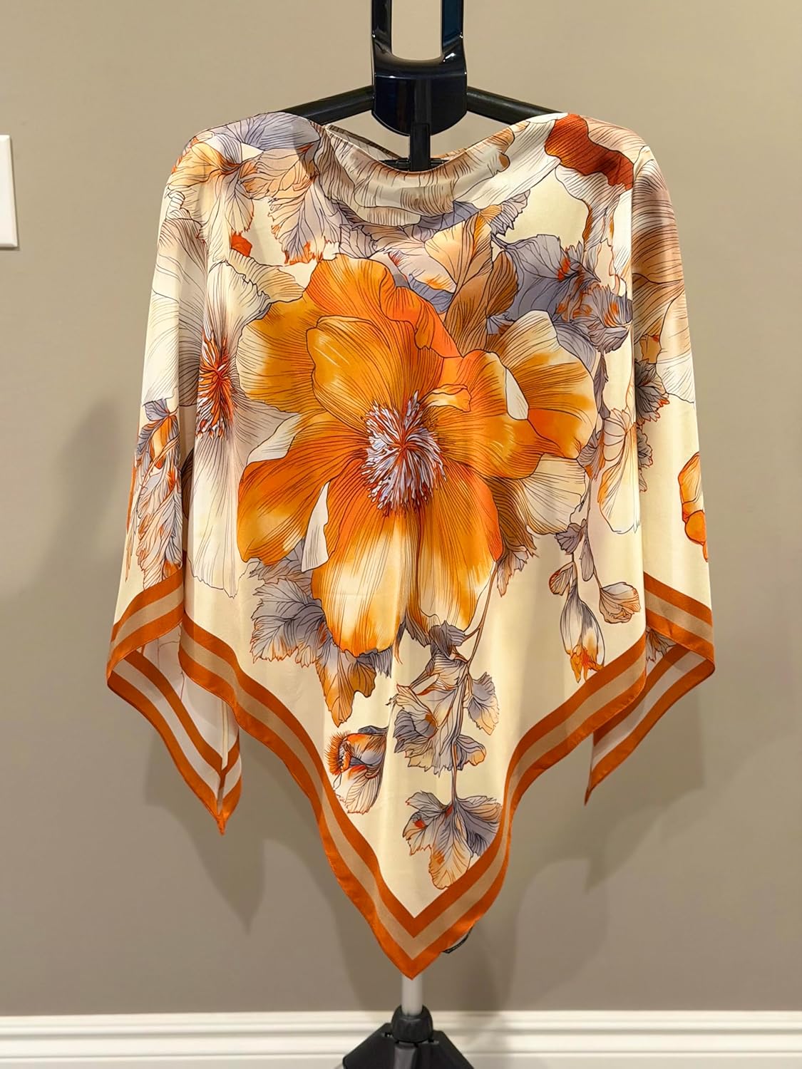 3-in-1 Silk Nursing Cover – 100% Silk Twill Breastfeeding Cover, Baby-Friendly, Converts to Poncho & Scarf – Lightweight, Breathable, Stylish Mom Essential