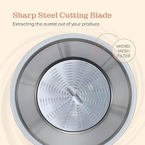 Miniatura 3 de Peach Street Exprimidor centrífugo de 700 W, extractor de jugo, alimentador de 3 pulgadas de ancho para frutas enteras, verduras, con filtro de
