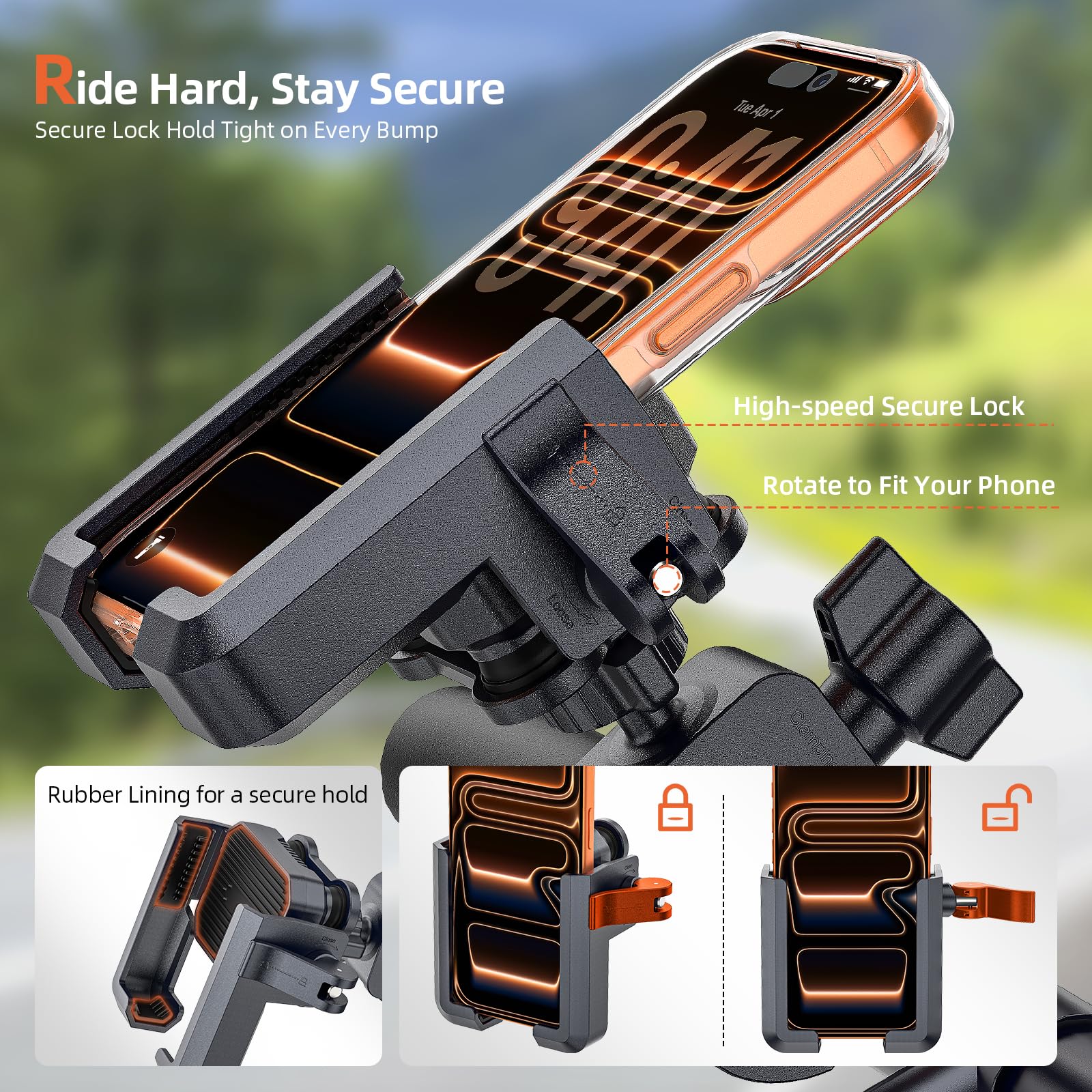Amazon.com: Marsrider New Anti-Vibration Bike Phone Holder