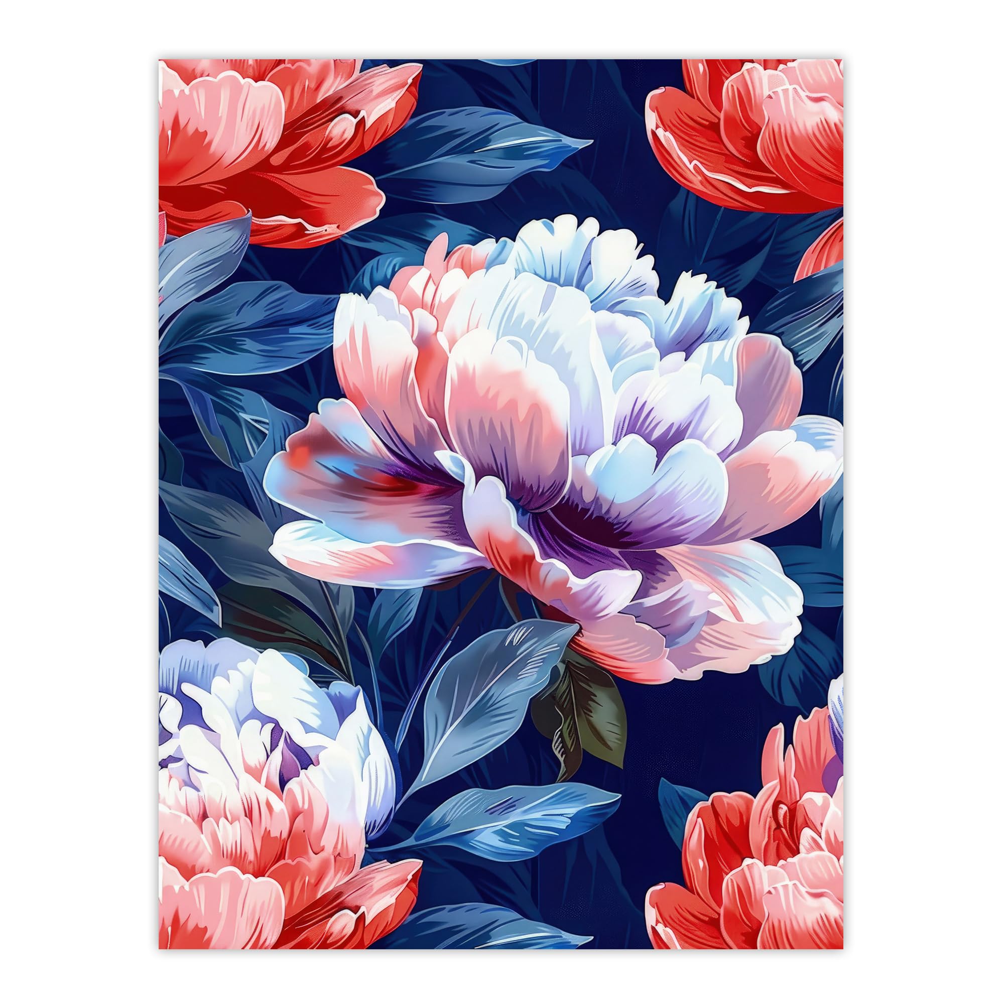 Artery8 Floral Pattern Poster - W18" x H24"
