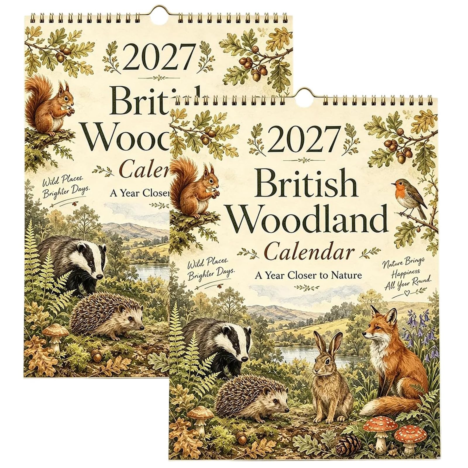 2027 British Woodland Calendar (2pcs)