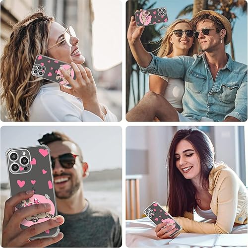 Vista 500 de Roemary Funda púrpura para iPhone 14 Pro Max con diseño de caballo azul, patrón de acuarela con protector de pantalla