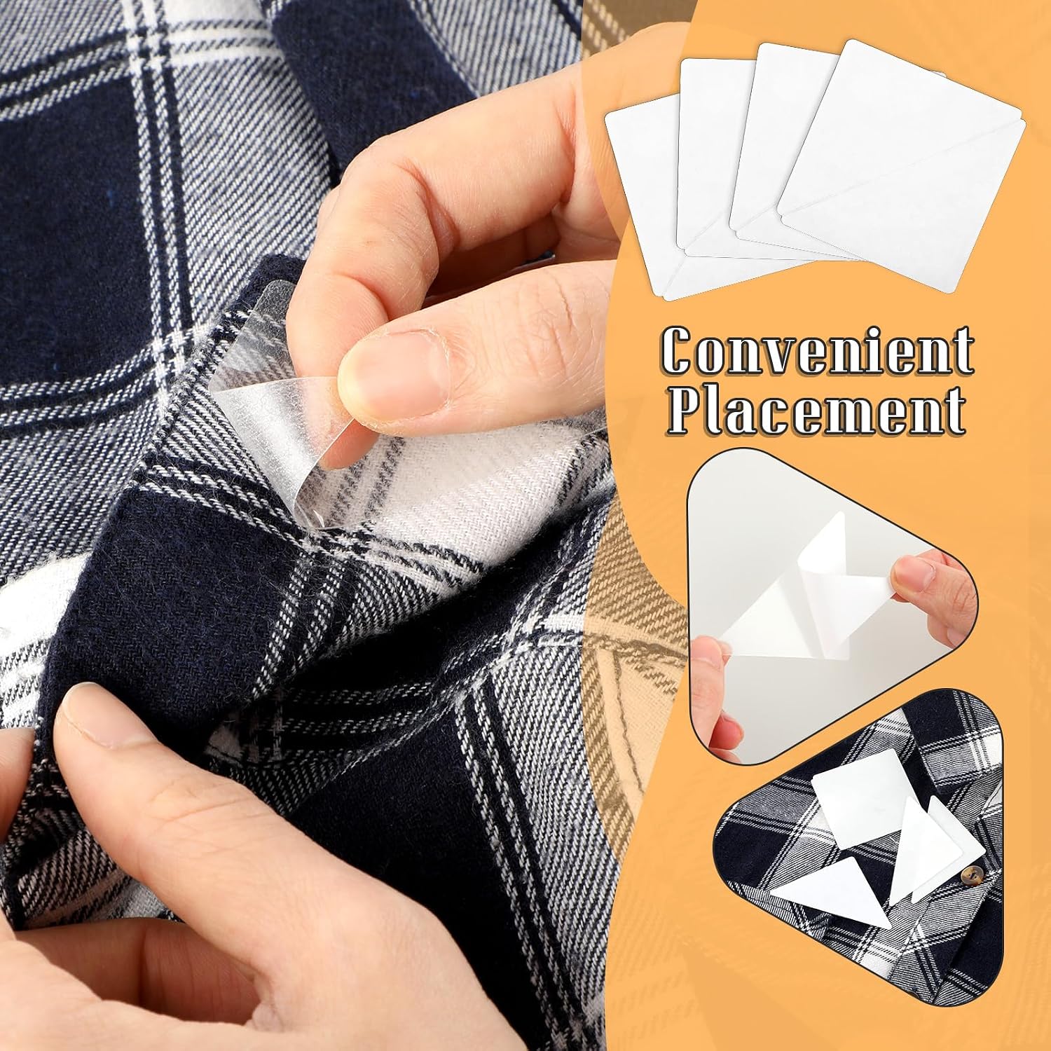 100 Pcs Collar Stays for Men's Dress Shirts, No Curl Polo Shirt Collar Stays Anti-Warping Edge Collar Stays Sticker Collar Support for Any Shirt of Collared