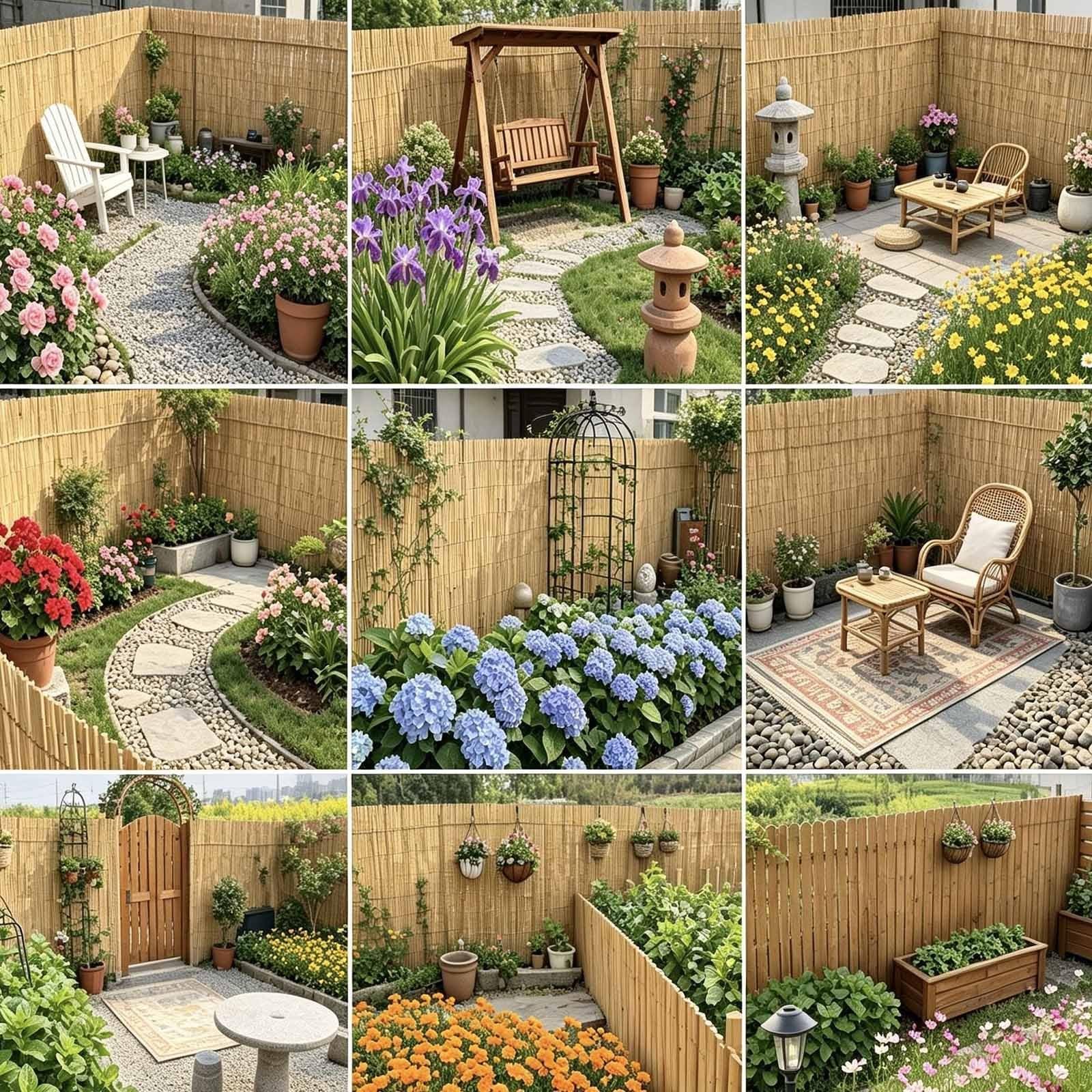 Panneaux d'écran de clôture en Roseau de Jardin, clôtures et | Robuste et durable, polyvalent, coupé à la main, longue durée de vie(150*300cm)