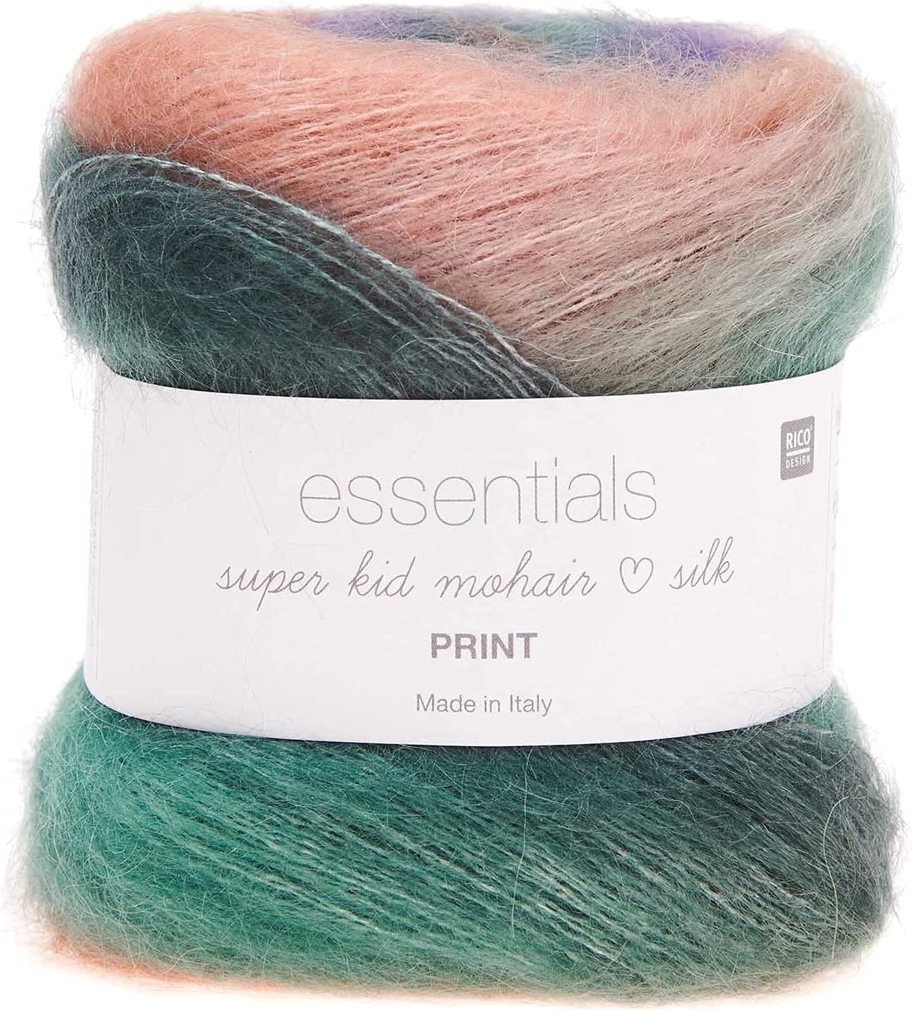 Rico Design Essentials Super Kid Mohair Silk Print Yarn 50g Ball (05 - Fire)