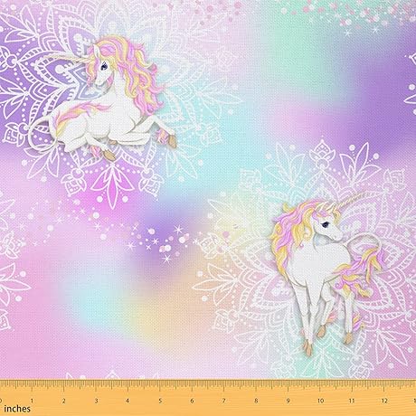 Kawaii Tie-Dye Unicorn Fabric: A Whimsical Touch for Your Home Decor