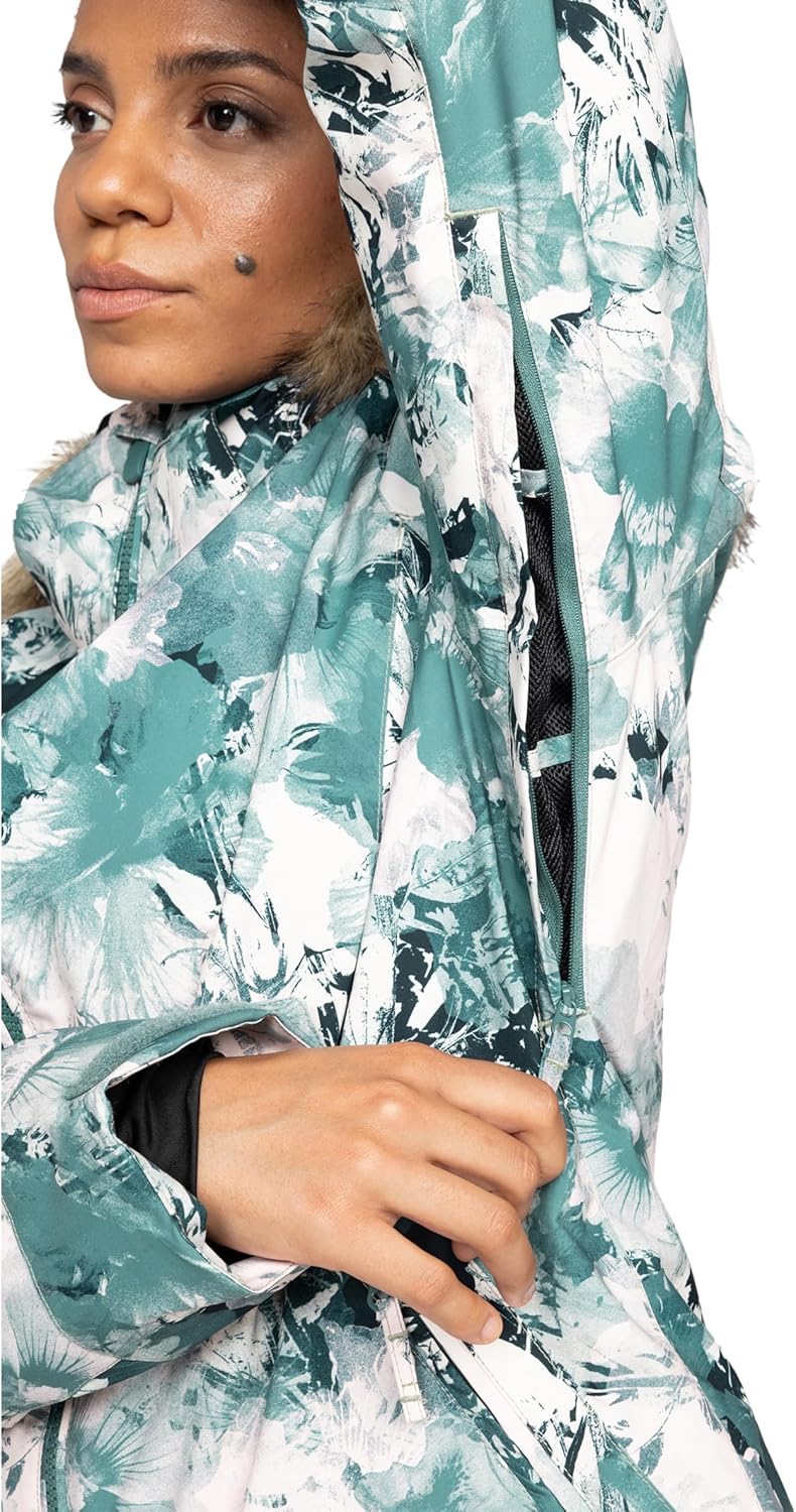 Roxy Snow Junior's Jet Ski Printed Slim Fit Snow Jacket