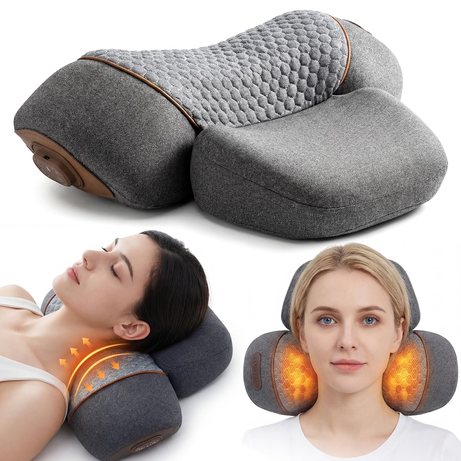 Coussin de massage cou et dos portable pour soulager les tensions au bureau