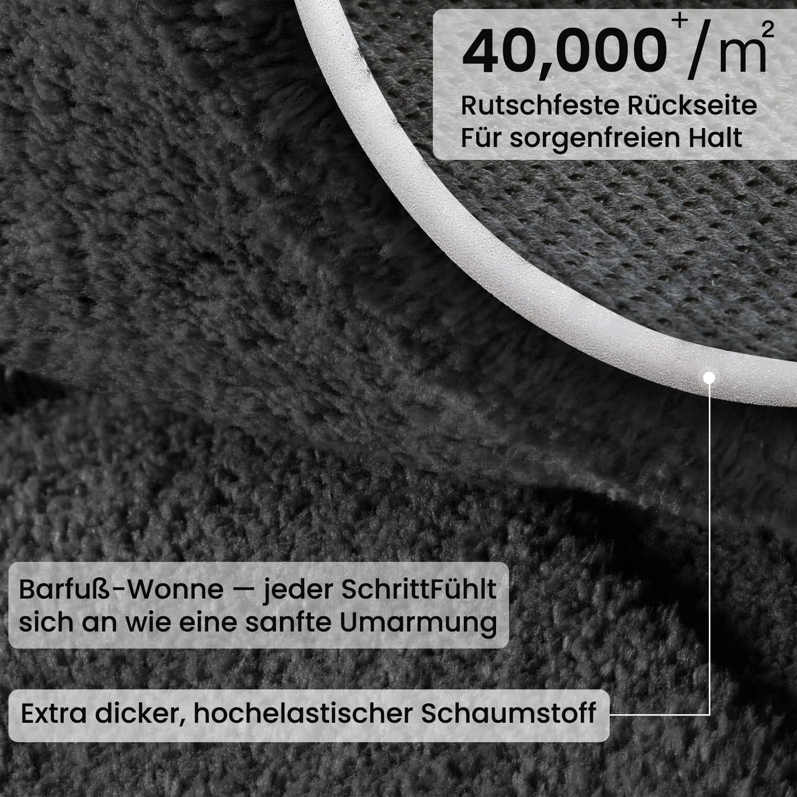 Treeboy Teppich Wohnzimmer 200x300 Waschbarer Teppiche Kinderzimmer Grau | 3D Z-förmiges Hoch-Tief teppiche Gegend, Weich Flauschige Carpet Kurzflor Rutschfester für Schlafzimmer,Kinderzimmer mädchen