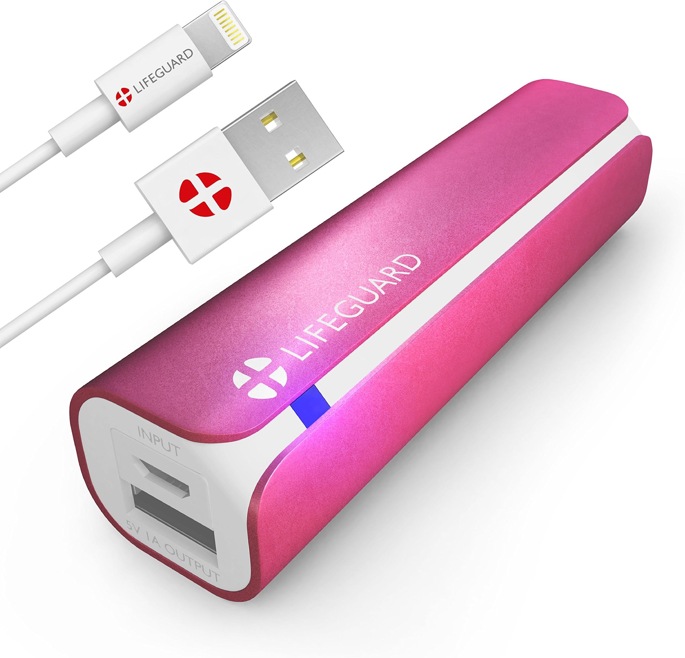pluslifeguard Mini 1 Portable Cell Phone Charger - Pink