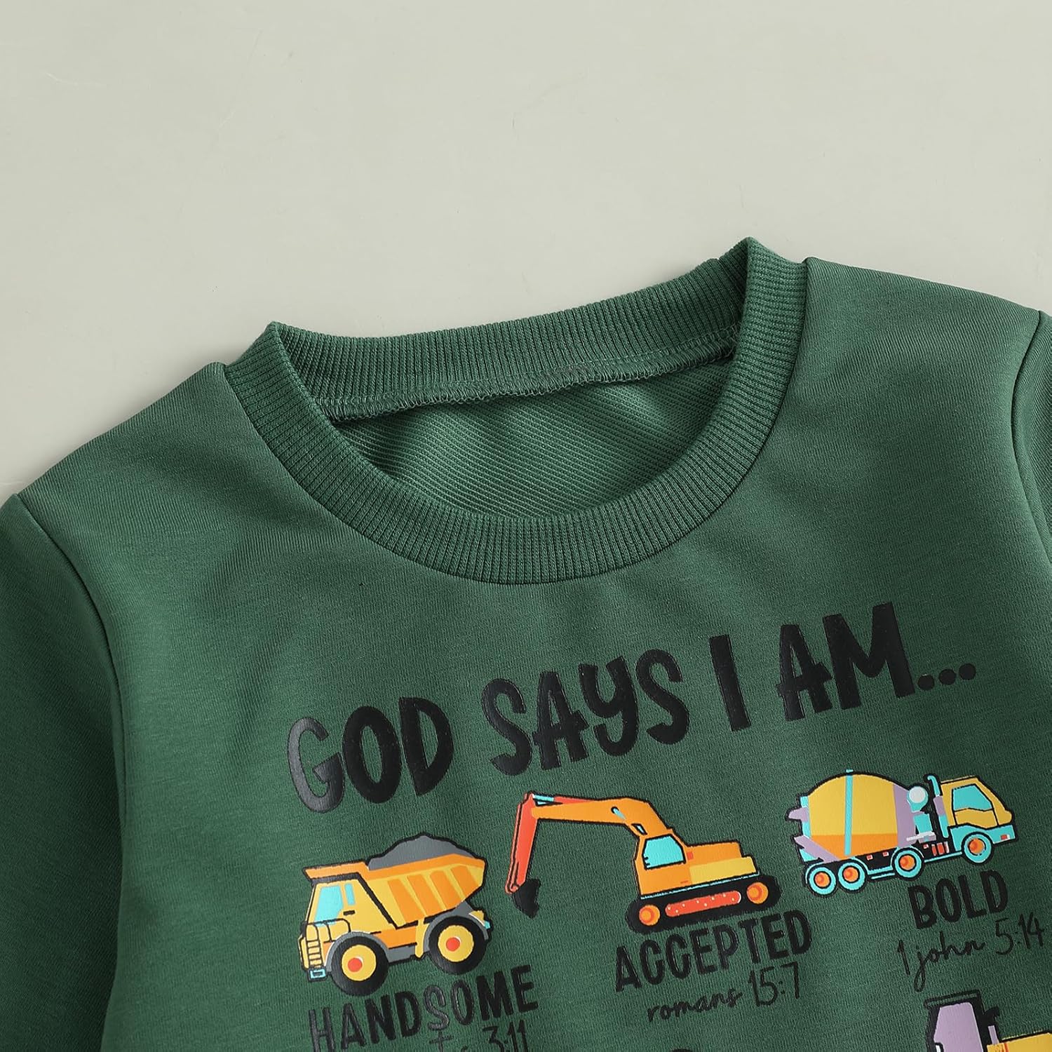 Baby Boy Clothes God Says I am Letter Sweatshirt Pullover Tops Jogger Pants 2PCS Set Toddler Little Boy Winter Fall Outfits - Image 4