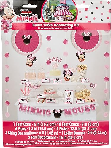Miniatura 2 de Amscan Minnie Mouse Forever - Decoración de mesa de buffet  Rosa  1 juego