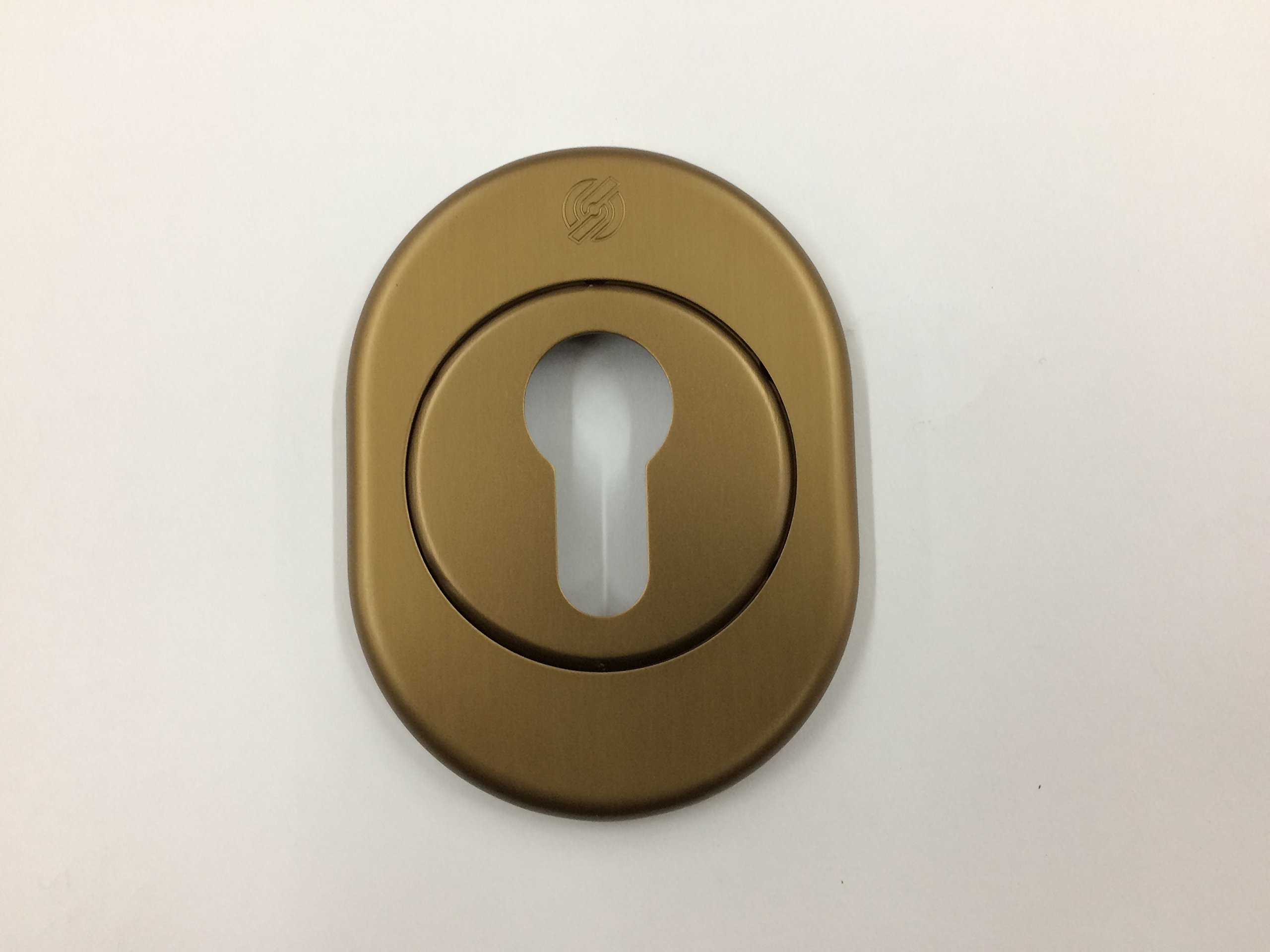 Bocchetta Rosetta Per Porte Blindate - In Alluminio Anodizzato Argento, Misura 82x62mm, Con Viti